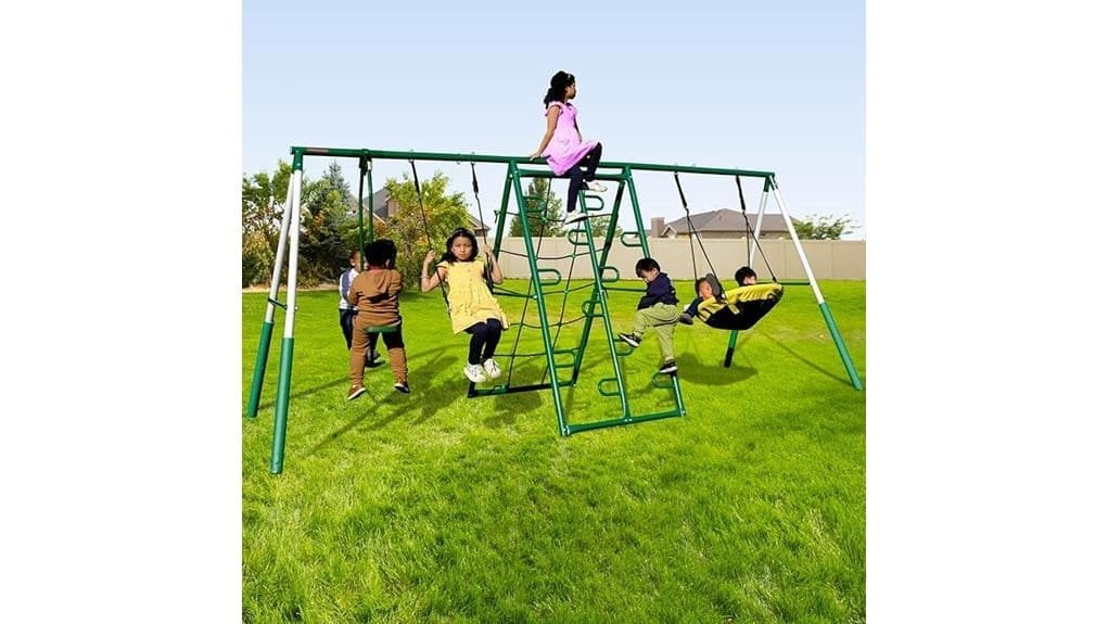 6 in 1 metal swing set review