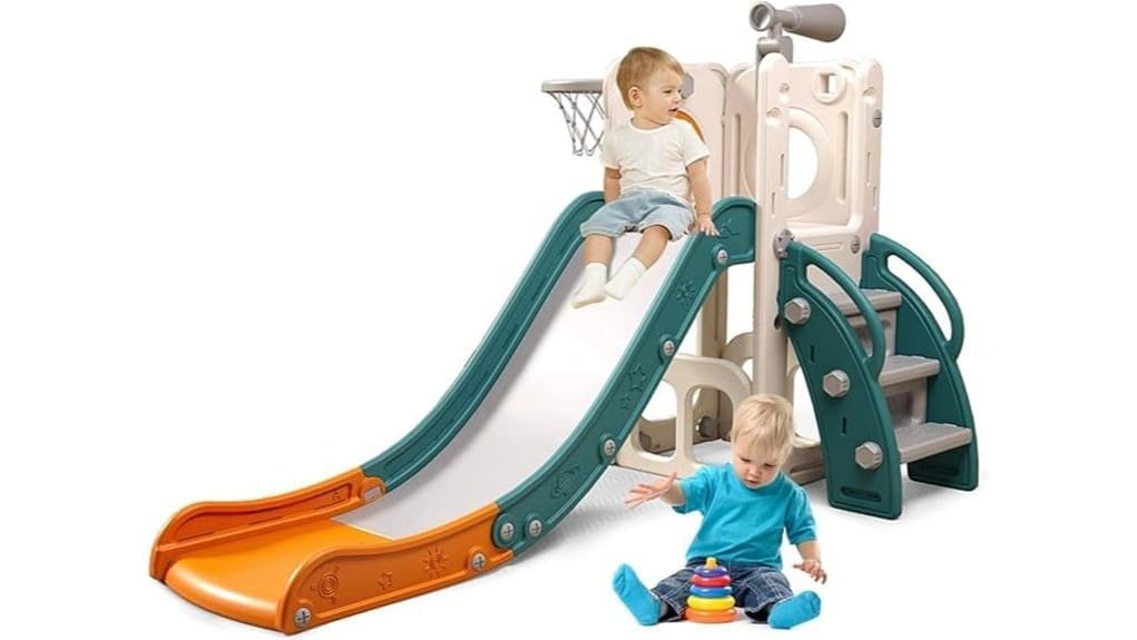 6 in 1 toddler slide playset