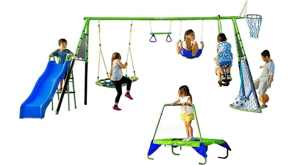 8 station outdoor kids playground