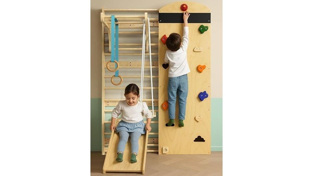 adjustable indoor wooden climber