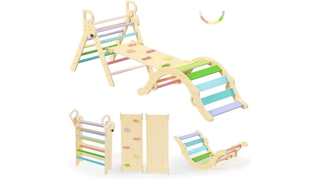 adjustable wooden climbing triangle