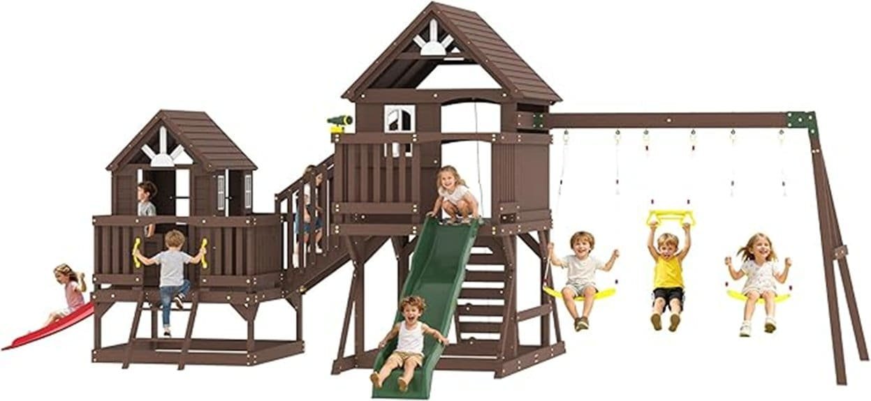 albott wooden kids swingset