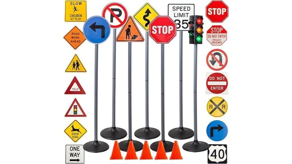 attatoy 32 piece traffic signs
