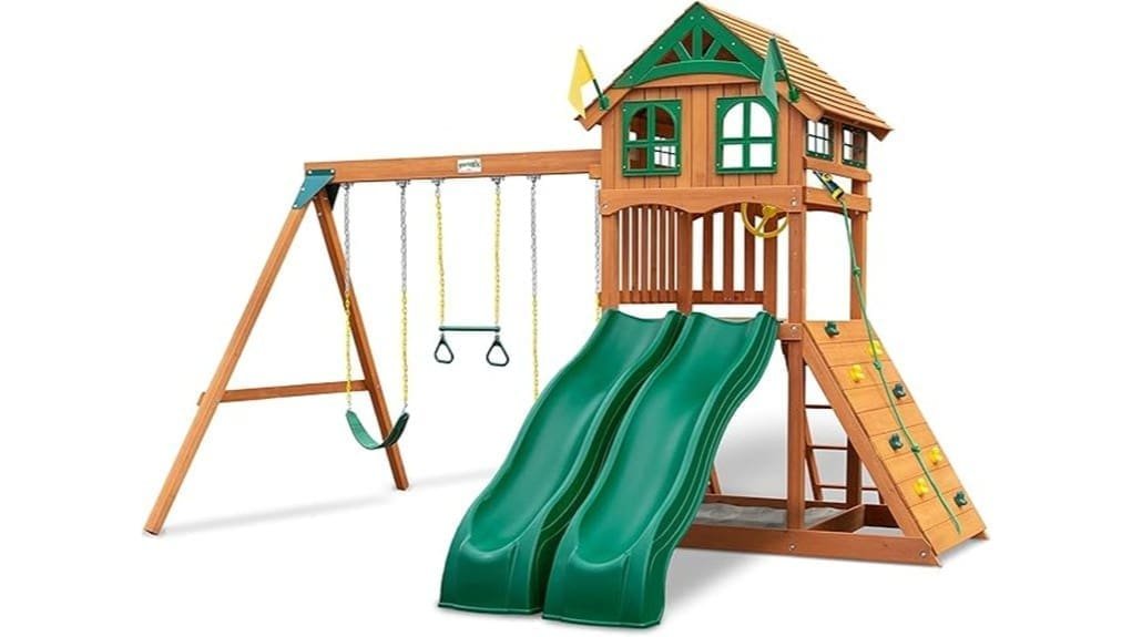 avalon wooden swing set