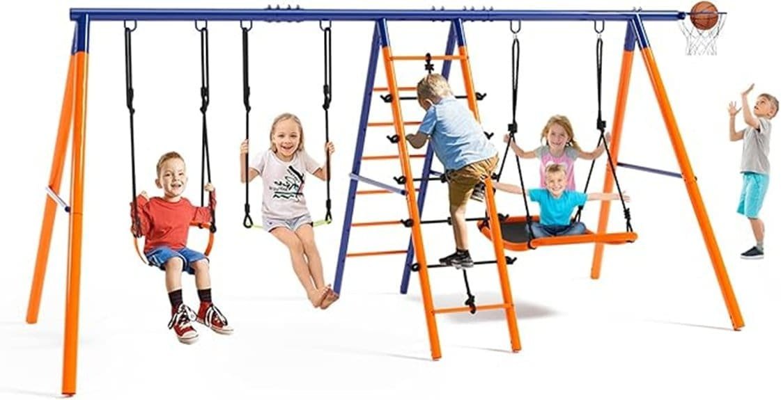 backyard multifunctional kids swingset