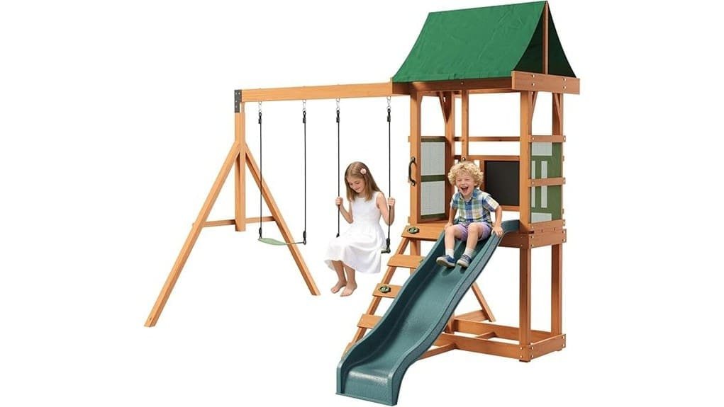 backyard sunswell wooden swing set