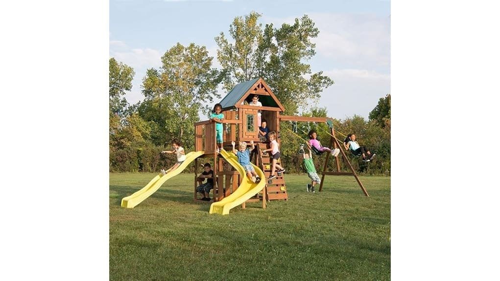 backyard wooden swing set review