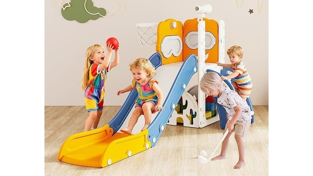 bear themed 8 in 1 toddler slide