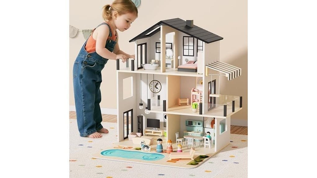 black wooden bierum dollhouse