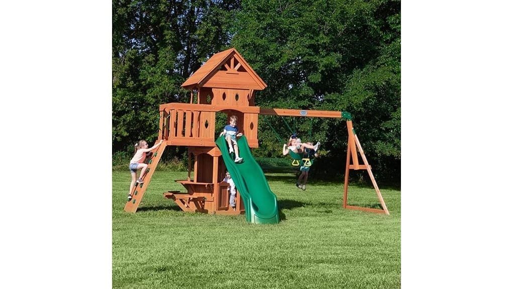cedar wood backyard swingset review