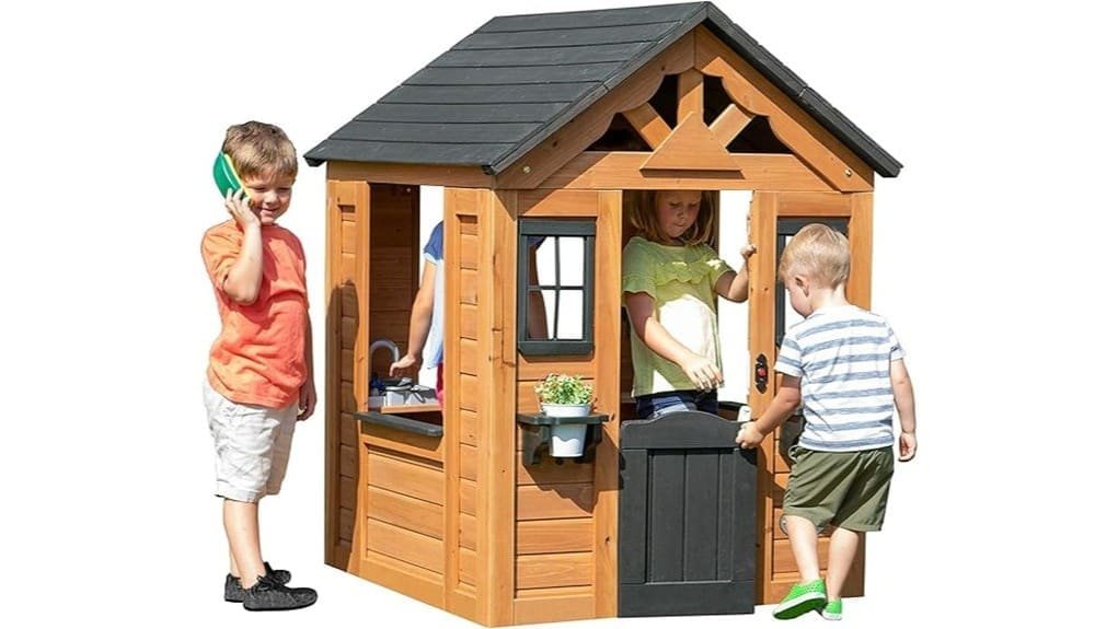 cedar wooden kids playhouse