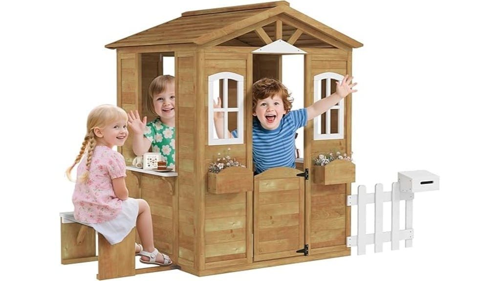 children s wooden cottage playhouse