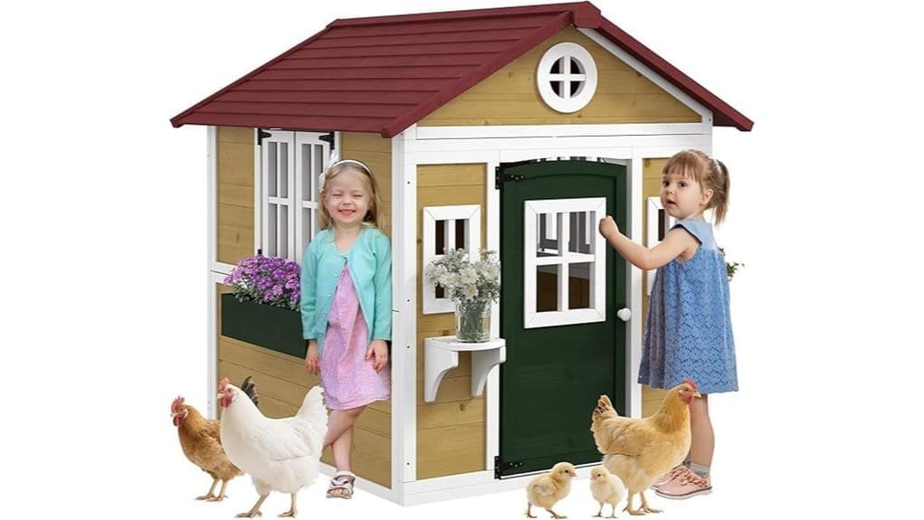 colorful durable backyard playhouse