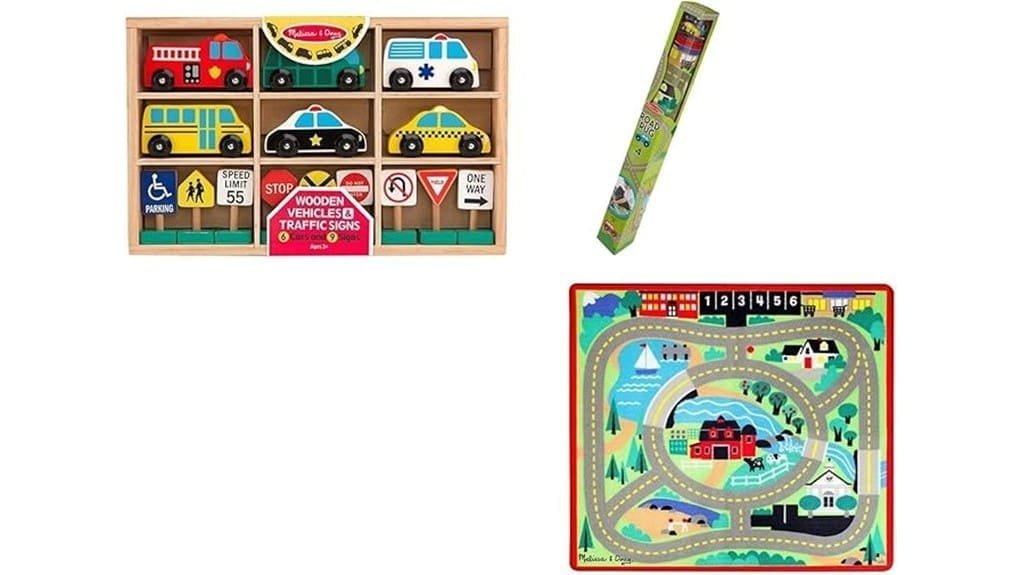colorful interactive city playmat