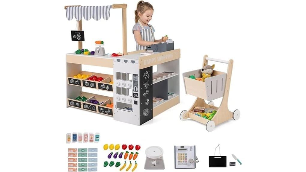 colorful interactive pretend supermarket