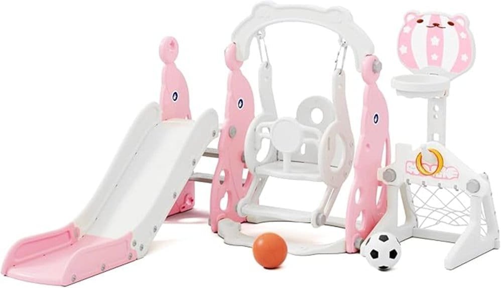 colorful plastic backyard playset