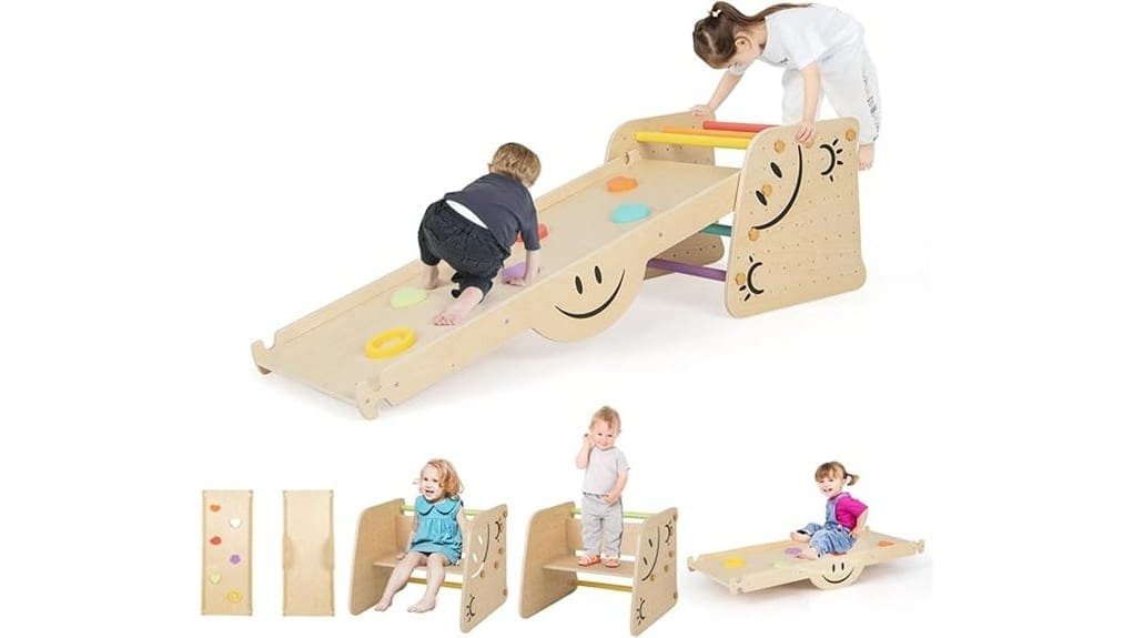 colorful toddler climbing set