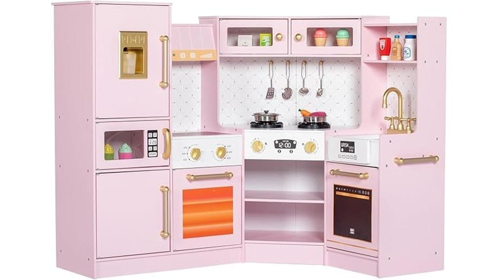 colorful wooden roleplay kitchen