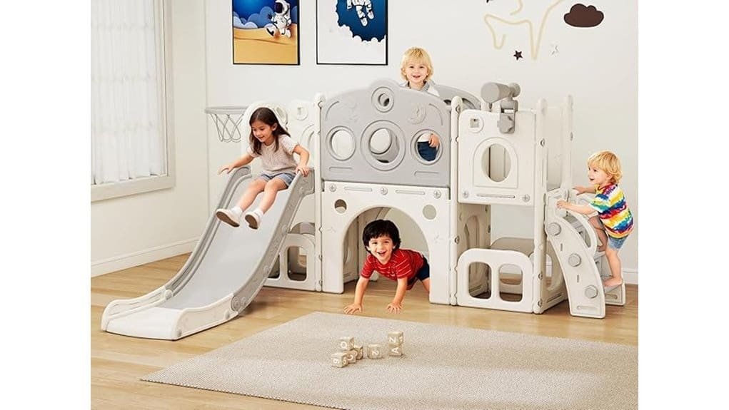 compact colorful durable toddler slide