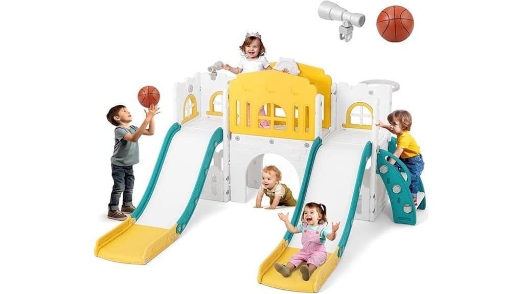 compact colorful toddler slide