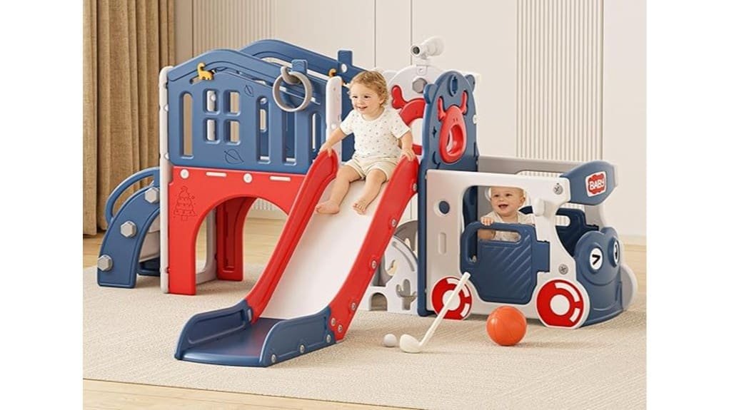 compact multifunctional toddler slide