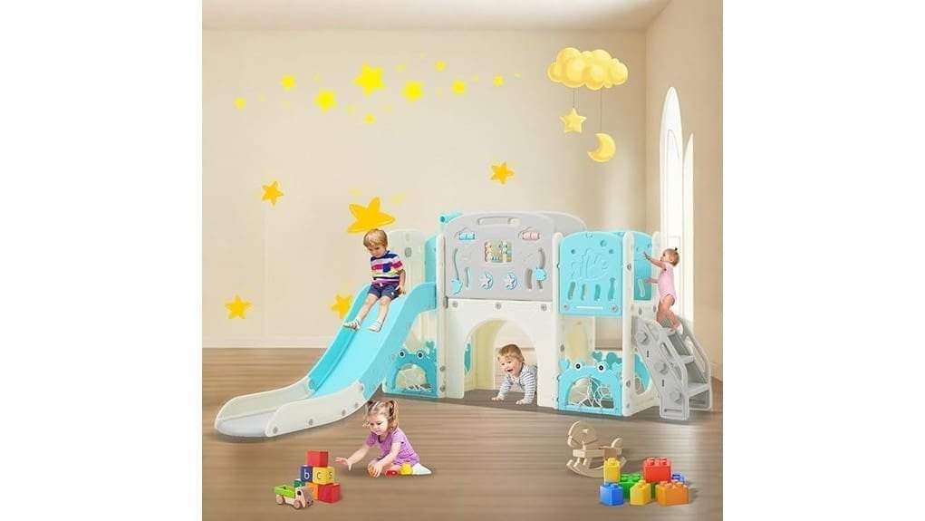 compact versatile toddler slide set