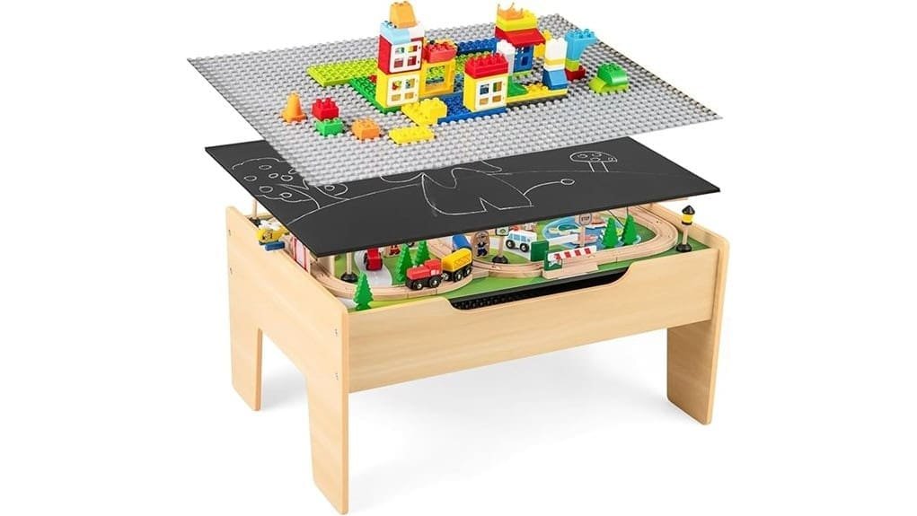 comprehensive 78 piece train table