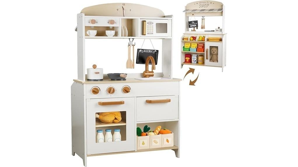 dual sided toddler play kitchen