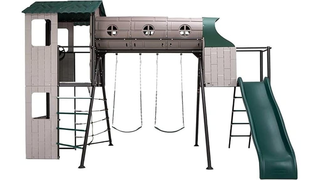 durable backyard tunnel swingplayset