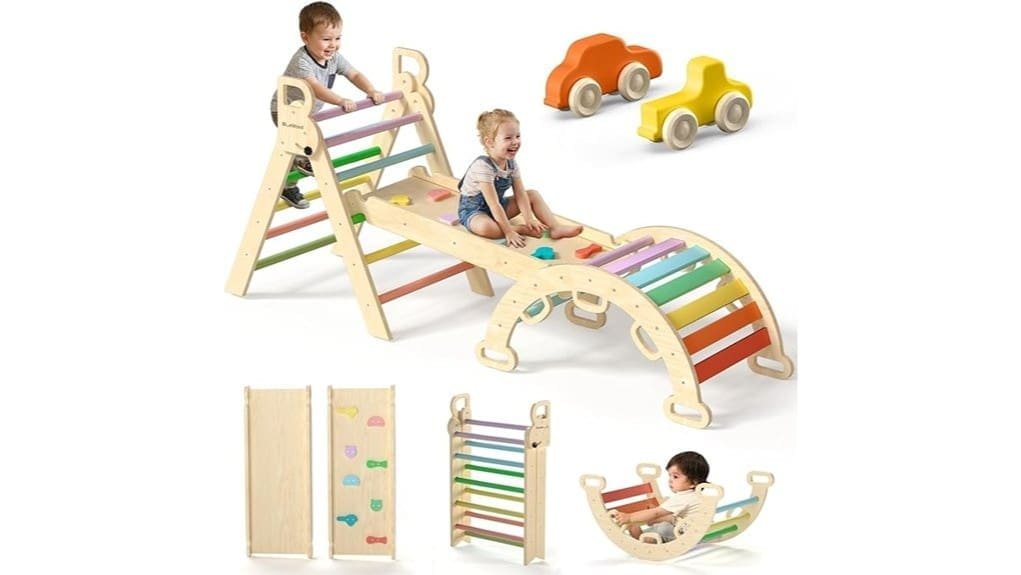 foldable 7 in 1 pikler triangle