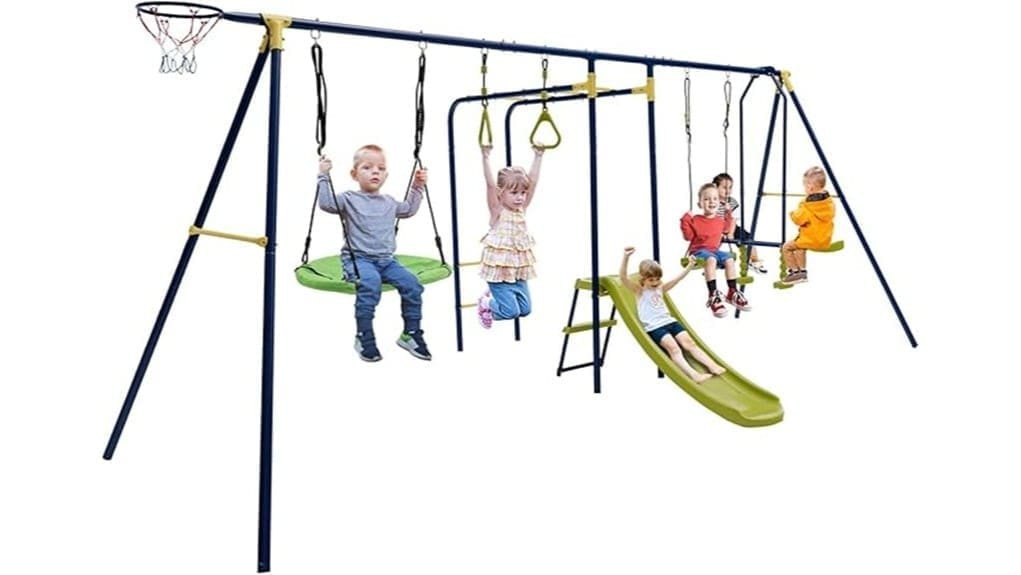 glacer 7 in 1 kids swingset