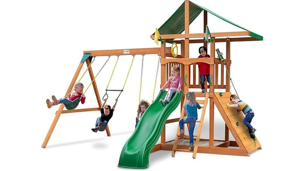 gorilla avalon wooden swingset
