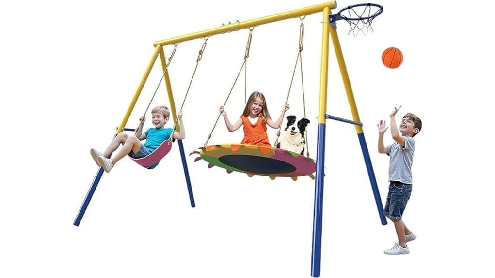 heavy duty 440lb backyard swing