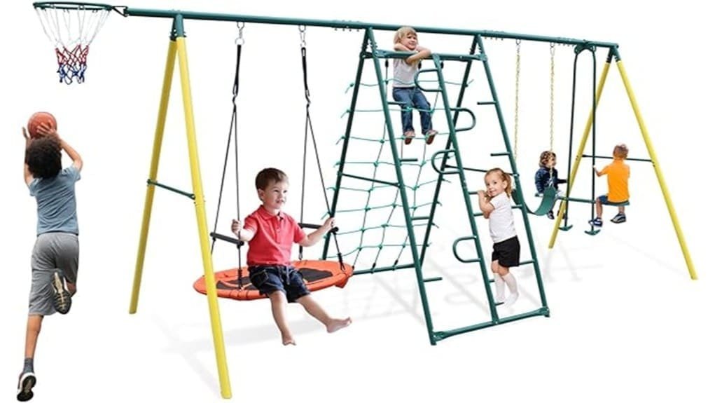 heavy duty backyard metal playset