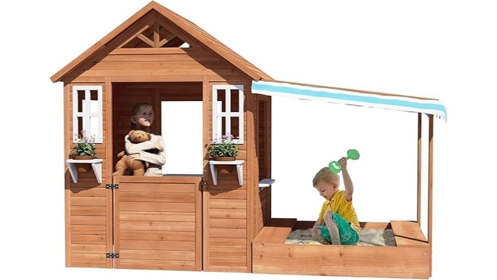 kids playhouse with sandbox