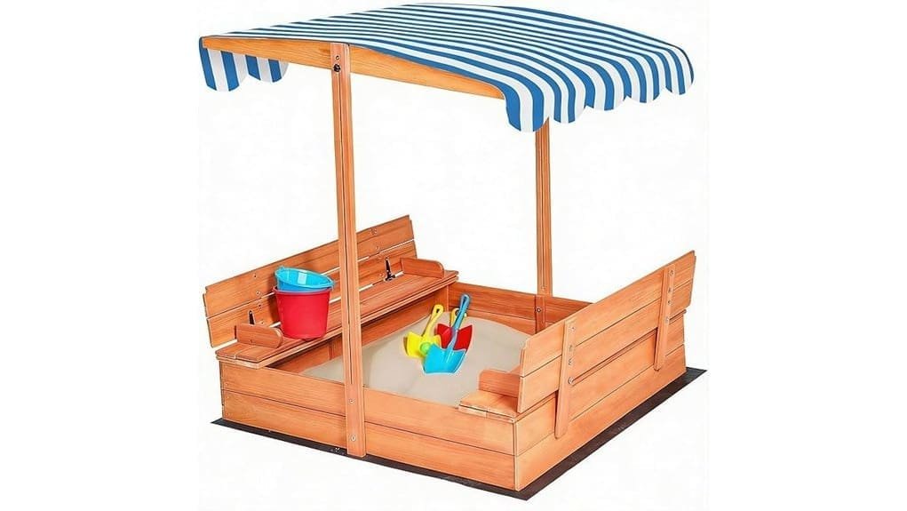 kids wooden sandbox review
