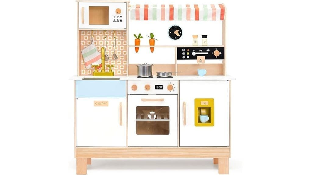 large wooden play kitchen