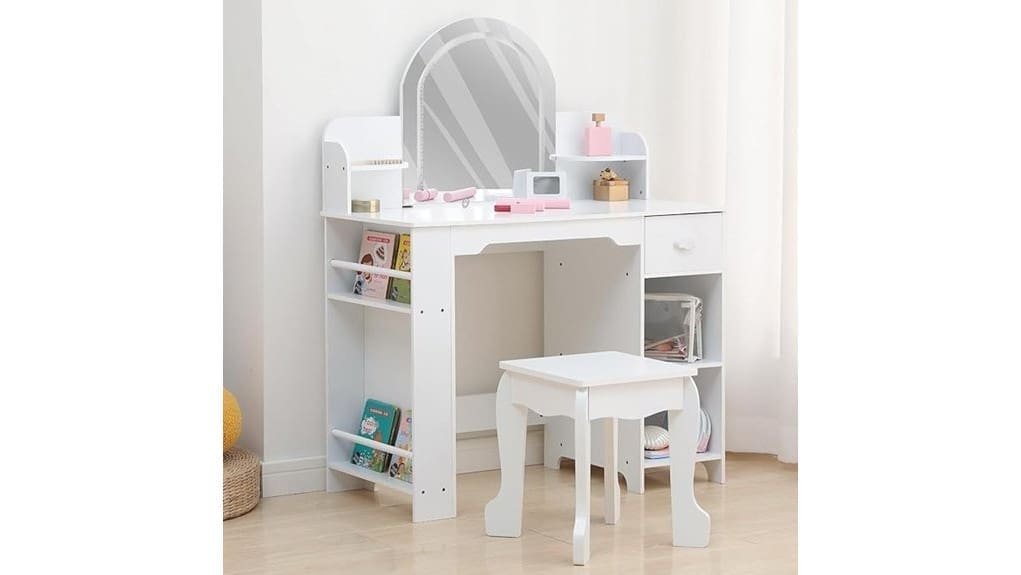 lighted kids vanity set