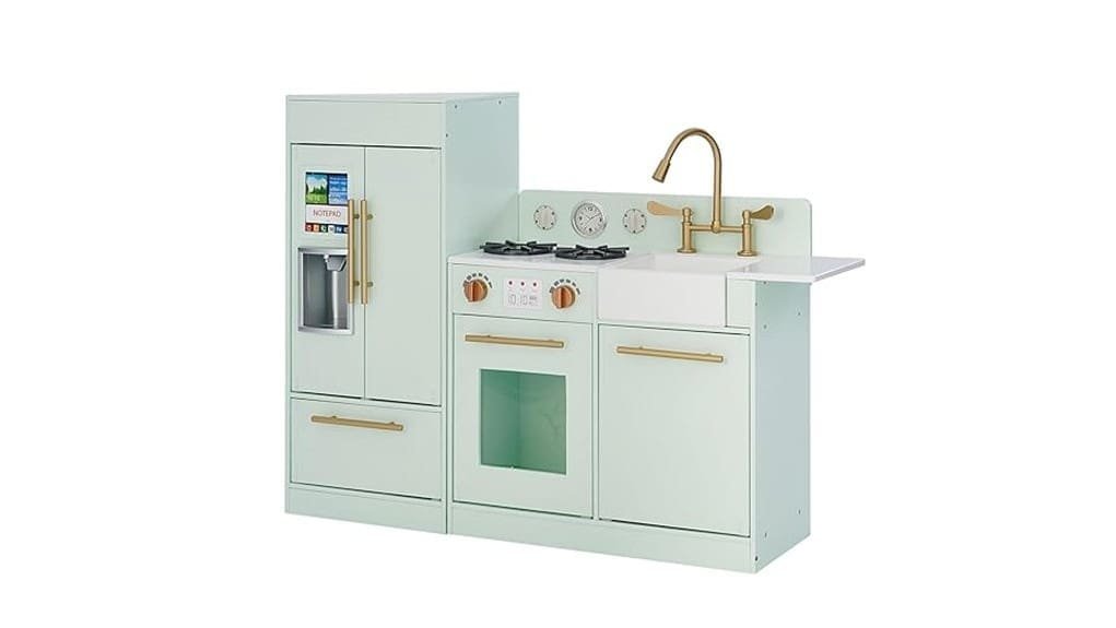 mini wooden kitchen with accessories