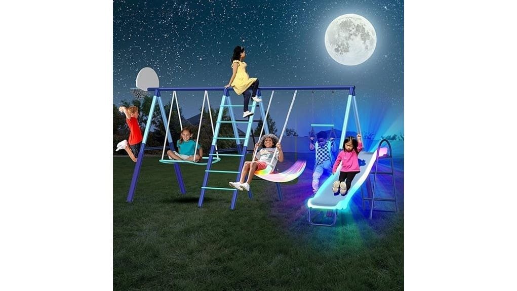 modular 7 in 1 metal swingset