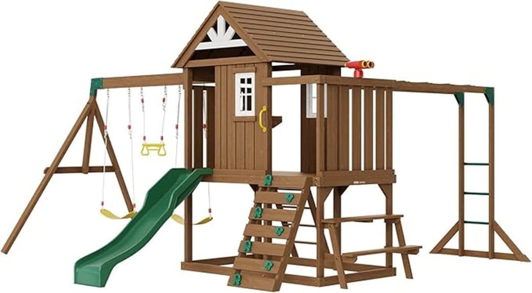 multi feature outdoor kids playground