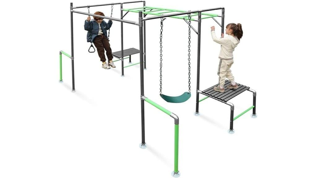 outdoor wooden jungle gym