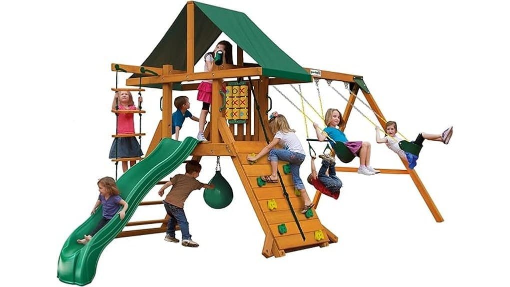 ozark ii wooden swingset
