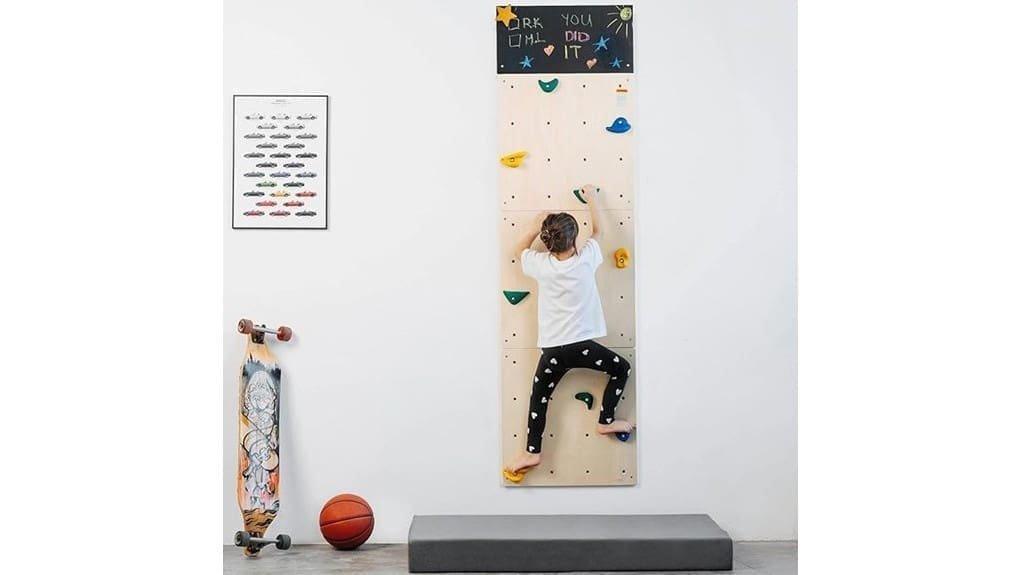 padded ergonomic climbing wall
