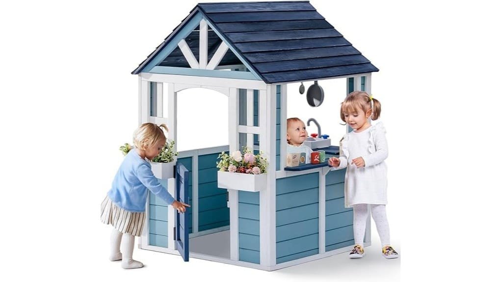 robud wooden outdoor kids playhouse