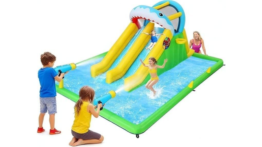 shark themed inflatable water bounce shark themed inflatable water bounce