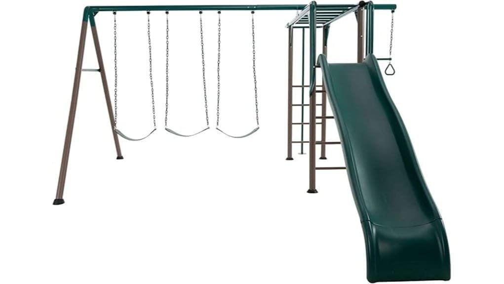 sturdy backyard playground with slide