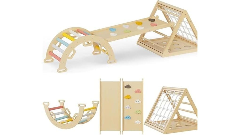 sturdy wooden pikler climber