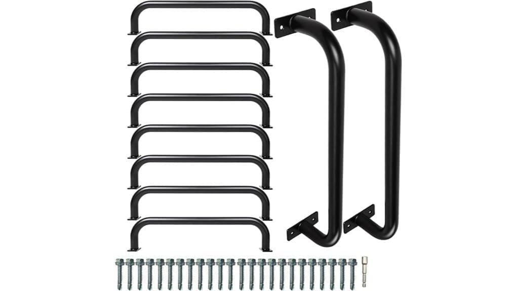 ten 17 inch metal handles