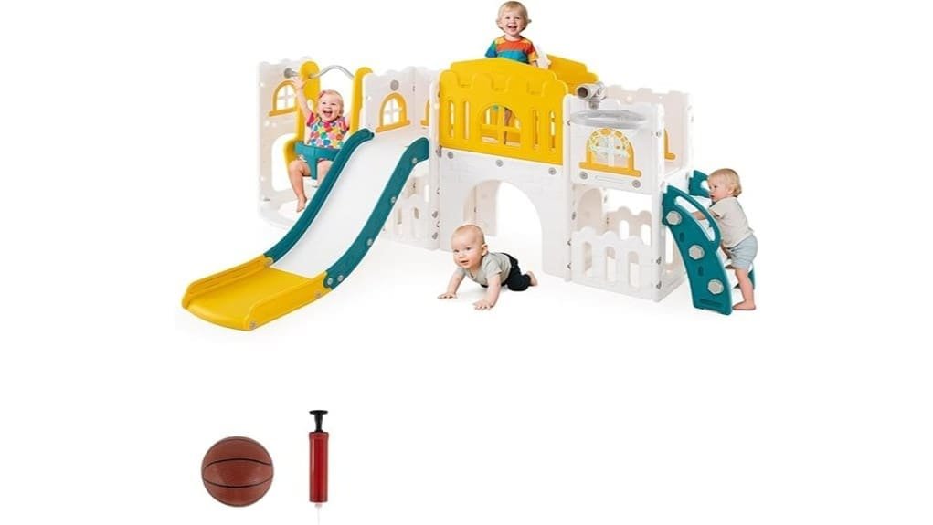 toddler 10 in 1 swing slide set
